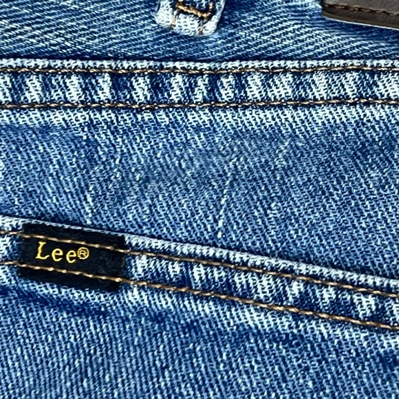 Lee Blue Denim Jeans Mens Pants Distressed Cowboy - Picture 4 of 10